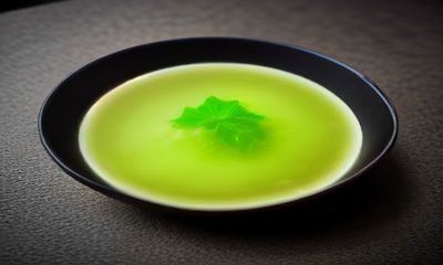 茶树菇束状展示，菌盖棕褐色圆形，菌柄细长，浸泡在清水中，干货泡发状态自然真实